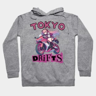 Tokyo Anime girl drifting Hoodie